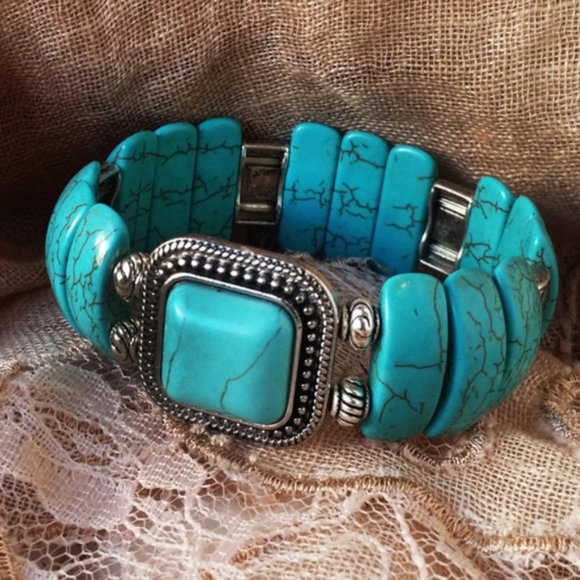 Handmade Jewelry - #GIFT Bracelet Natural Howlite Stone